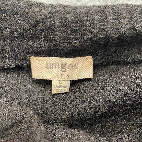 Umgee Floral Embroidered Waffle Knit Off Shoulder Sweater Size Large - Picture 5 of 8